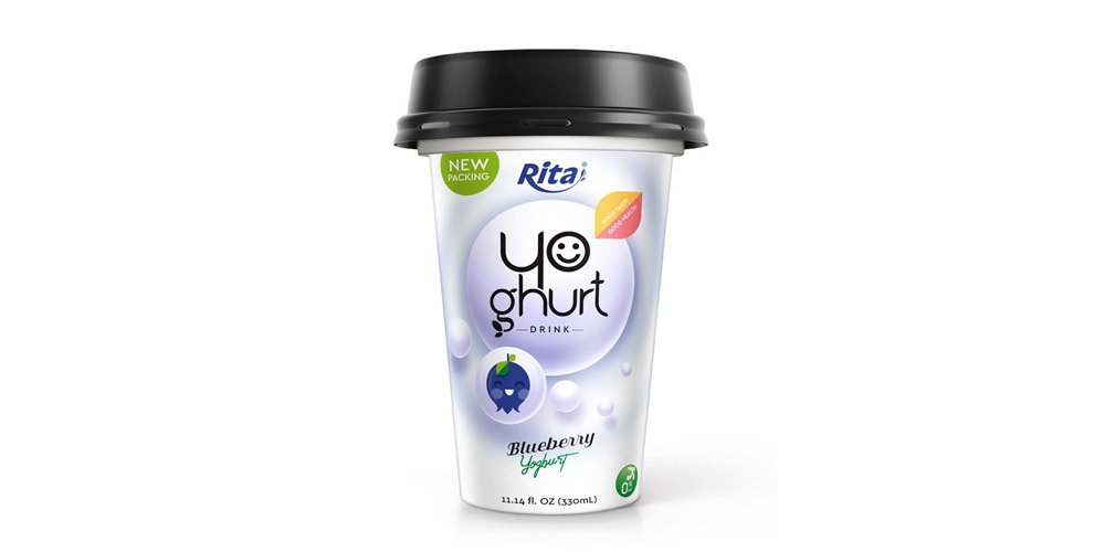 Rita Brand Yogurt Drink With Blueberry  Flavor 330ml PP Cup